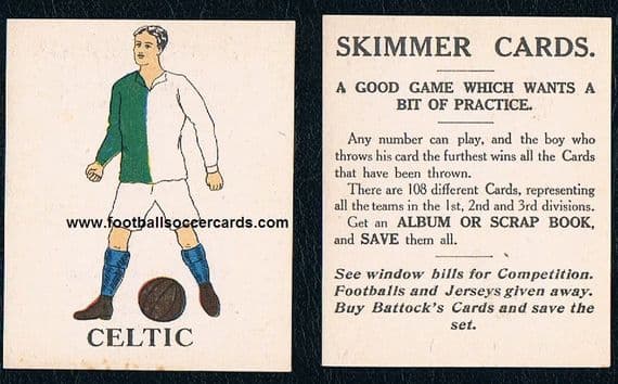 1923 Celtic Battock's redemption card, immensely rare!