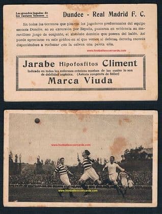1923 Dundee FC v Real Madrid Spanish card by Jarabe Climent
