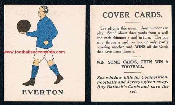 1923 Everton Battock's card