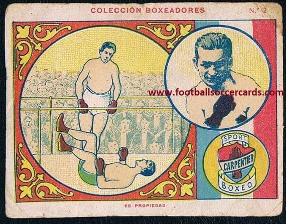 1923 Georges Carpentier Spanish boxing card SPORT BOXEO #2 Coleccion Boxeadores