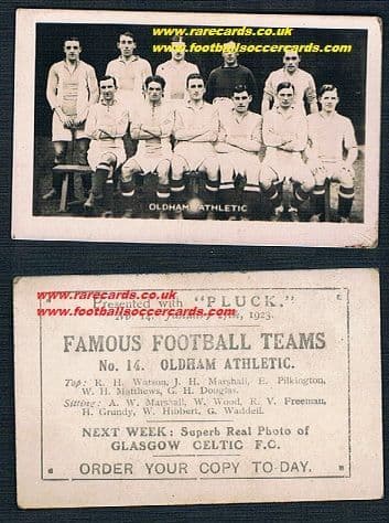 1923 Pluck SCOTTISH Oldham Athletic