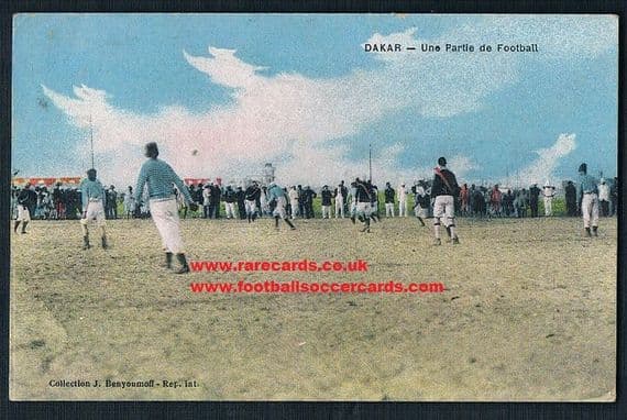 1923 postcard Senegal football Dakar pc
