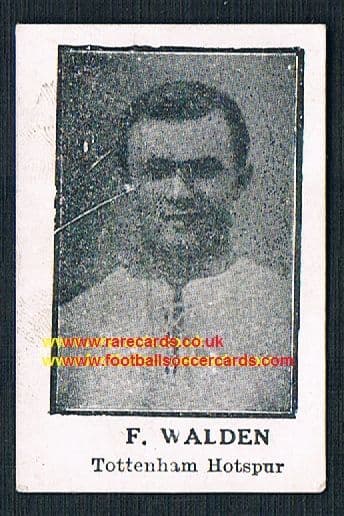 1923 proto Barratts plain back card Fanny Walden Spurs ZJC-110-2 ZJ5-39-2