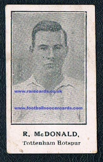 1923 Robert McDonald Spurs pre-Barratt