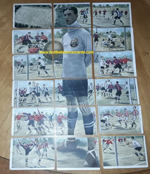 1923 SET of 18 Ricardo ZAMORA puzzle cards issued with Jaime Boix chocolates COSTS DOUBLE in Spain!