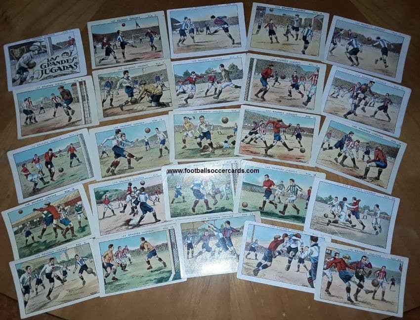 1923 °VERY RARE SET° Spanish Great Players by Juncosa chocolates Zamora Alcantara SEE all 5 photos