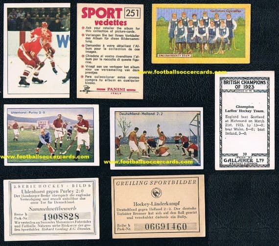 1924 -1974 hockey cards x4 from Germany 2 Greiling, 1 Panini etc