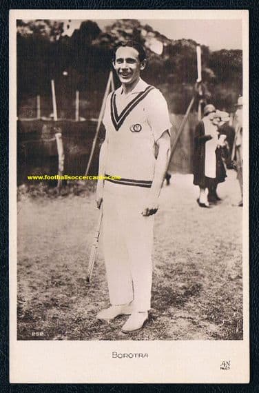 1924 A&N Jean Borotra ROOKIE CARD his 1st year as men's Grand Slam singles winner, Wimbledon