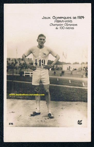 1924 A&N Paris Chariots of Fire legendary runner Harold Abrahams ATG record breaker