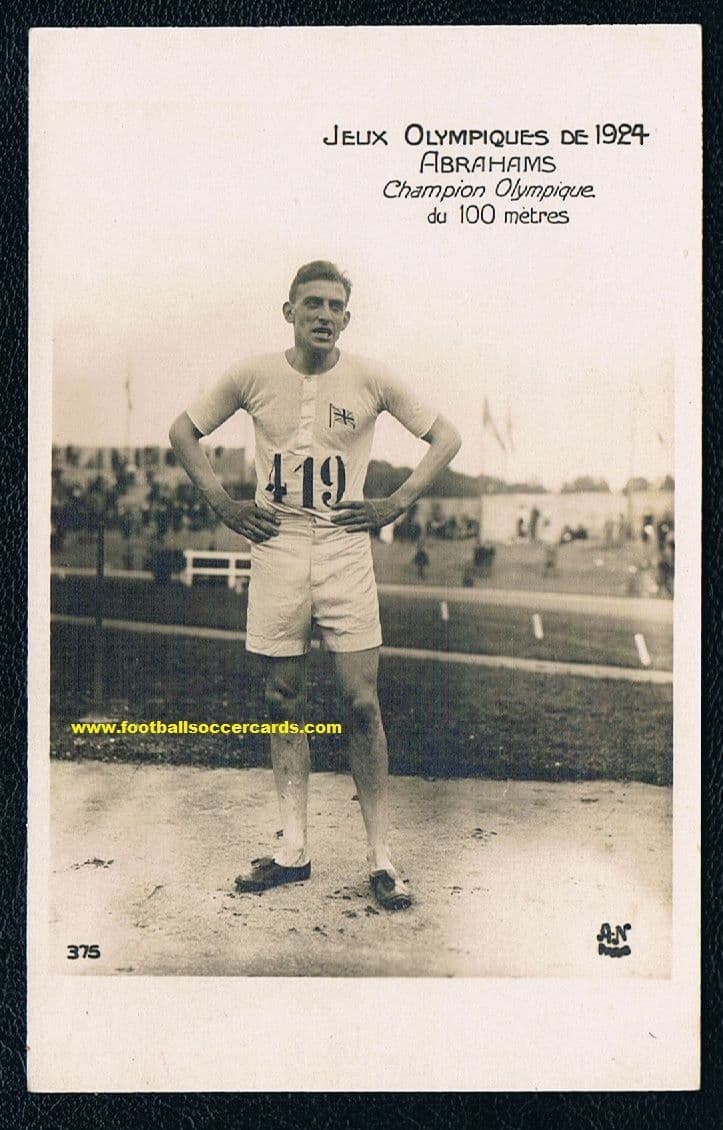 1924 A&N Paris Chariots of Fire legendary runner Harold Abrahams ATG record breaker