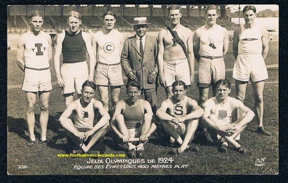 1924 A&N Paris Olympic Games USA 400m relay team card
