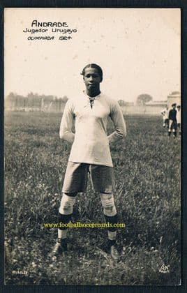 1924 Andrade rookie! Uruguay 2x Olympic golds & 1st World Cup Winner in '30, Paris Olympic Games pc
