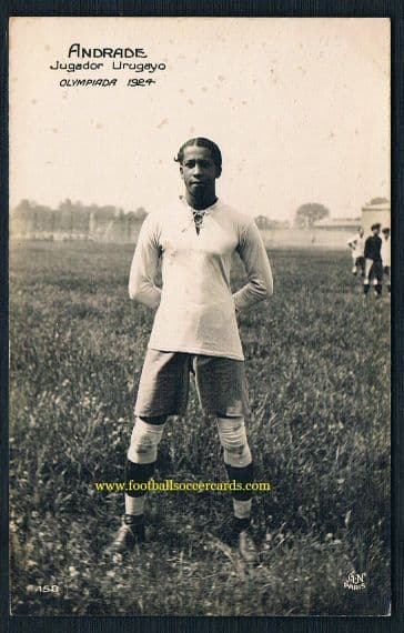 1924 Andrade rookie! Uruguay 2x Olympic golds & 1st World Cup Winner in '30, Paris Olympic Games pc