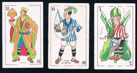 1924 Antonio Juantegui Real Sociedad Manuel Meana Real Sporting Gijón Pololo Atletico Madrid 3 cards