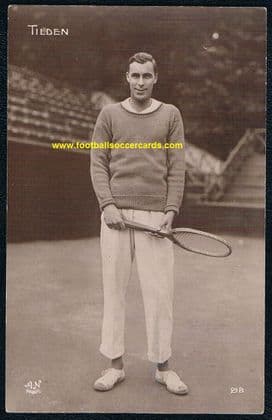 1924 Bill Tilden tennis legend HOF card Paris Olympics by "A.N." postcard #218