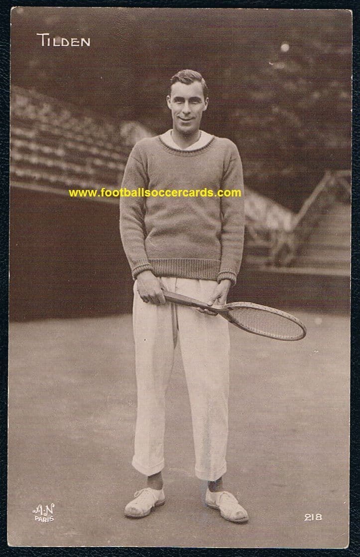 1924 Bill Tilden tennis legend HOF card Paris Olympics by