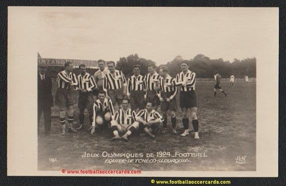 1924 Czech A&N Olympic Games card Rudi Stapl &  Sedlacek, Novak & Capek