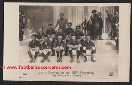 1924 Formenoij (4 goals in 4) + Netherlands A&N Olympic Games postcard