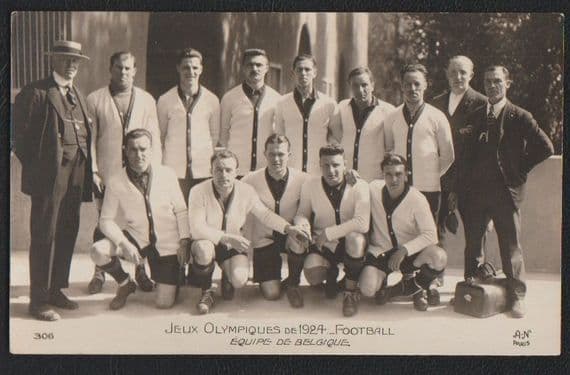 1924 Henri Larnoe, Émile Hanse, Robert Coppée & Belgium A&N Paris Olympic Games card
