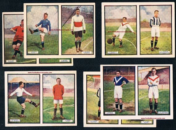 1924 Hughie Gallacher rookie card SET 6 uncut Adventure Coloured Star Footballers all 12 intact RARE