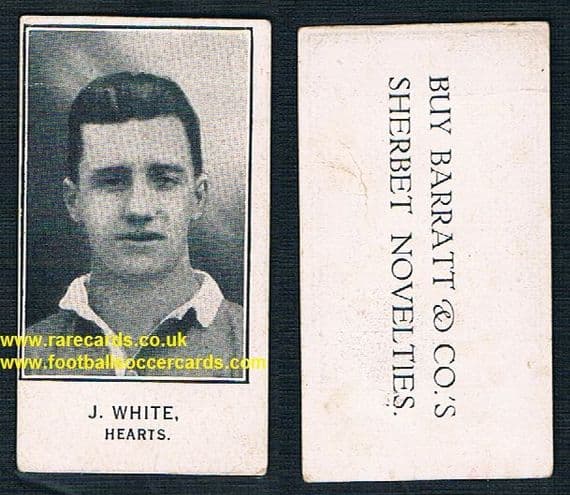 1924 J. White Hearts Barratt Sherbet Novelties card