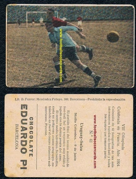1924 Pedro Petrone, 7th all-time Uruguay goalscorer ROOKIE CARD 2x Olympic golds & 1930 WC winner