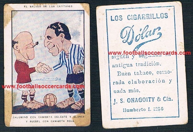 1924 Plymouth Argyle captain Russell and Argentina captain Calomino