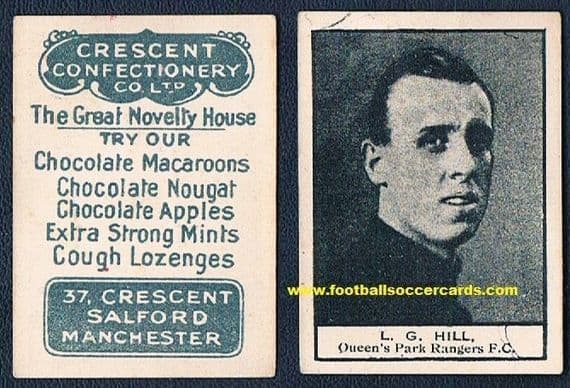 1924 QPR goalie Len Hill Crescent Confectionery Queen Park Rangers rarest card ?