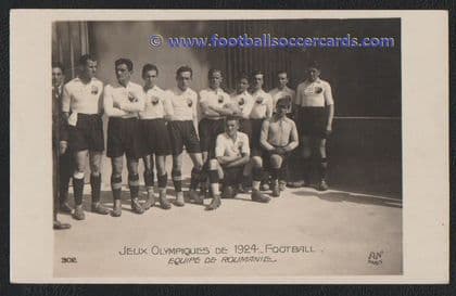 1924 Rudolf Wetzer & Aurel Guga, Romania A&N Paris Olympic Games card