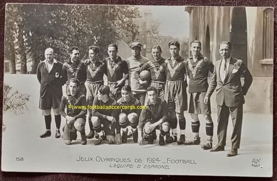 1924 Spain A&N original Olympic Games postcard Samitier Zamora RESERVED
