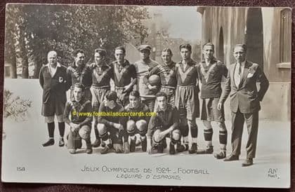 1924 Spain A&N original Olympic Games postcard Samitier Zamora SOLD £500