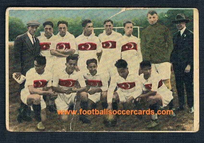 1924 Turkey 1st football card from XIII Olympiada Eduardo Pi Spanish Zeki Fenerbahçe
