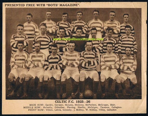 1925 Celtic supplement given with Scots issues of Boys' Magazine, faults but exceedingly rare