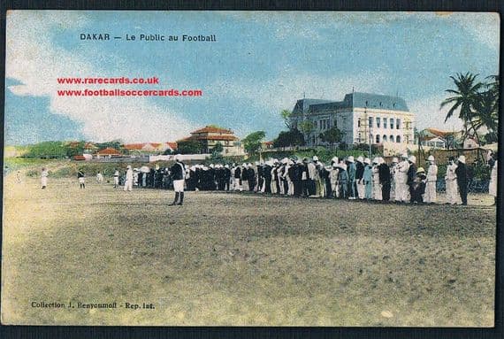 1925 football Senegal Dakar postcard