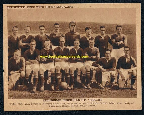 1925 Hibs Hibernian supplement Scots-only issues of Boys' Magazine gift, faults but exceedingly rare