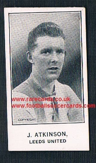 1925 Leeds Atkinson Barratt & Co Sherbet Novelties football trade card
