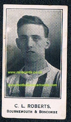 1925 Les Roberts Bournemouth FC Barratt & Co rare card
