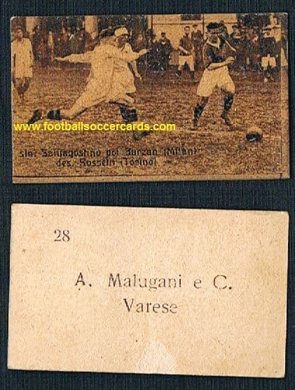 1926 -27 ROOKIE legend Gino Rossetti GOLDEN BOOT Torino v Santagostino & Barzan, AC Milan, Malugani