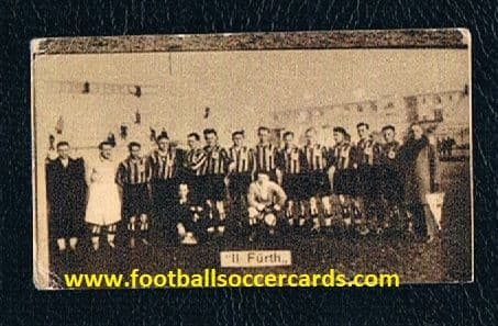 1926 -28 Spielvereinigung Greuther Fürth Italian trade card