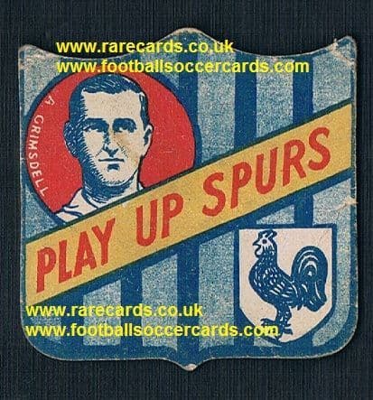 1926 Arthur Grimsdell Spurs Herts CCC shield-card Boys Magazine tribute to Baines!