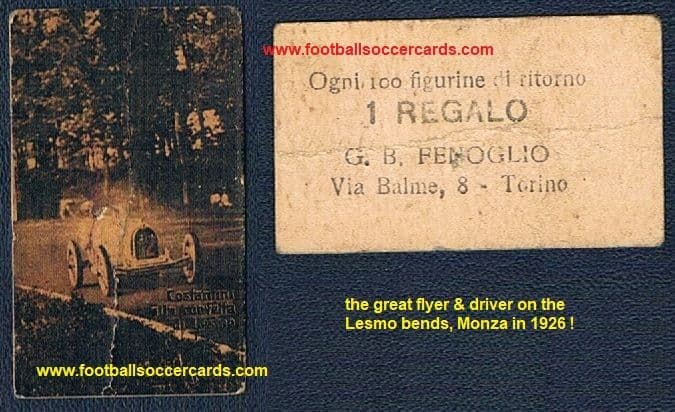 1926 Bartolomeo Costantini at Monza Lesmo curves, Bugatti WINNER ofTarga Florio F1 & Air Ace too!