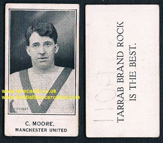 1926 Charles Moore Man Utd Barratt's Tarrab Brand soccer trade card