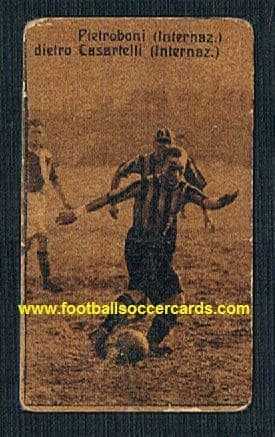 1926 Francesco Casartelli & Silvio Pietroboni INTER Rare Malugani card
