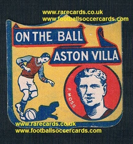 1926 Frank Moss Walsall Aston Villa Cardiff shield-card Boys Magazine