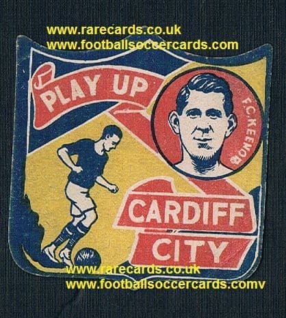 1926 Fred Keenor Cardiff Brentford Crewe shield-card Boys Magazine