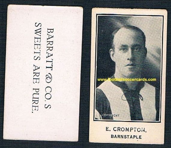 1926 GLOSSY Ellis Crompton Barnstaple Barratts Spurs Blackburn Bristol Rovers Exeter