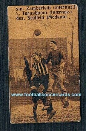 1926 Italo Zamberletti & Guglielmo Tornabuoni INTER rare Malugani card
