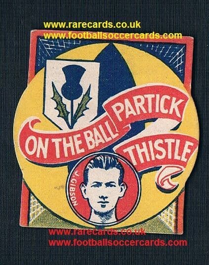 1926 Jimmy Gibson Aston Villa Partick Thistle shaped-card Boys Magazine
