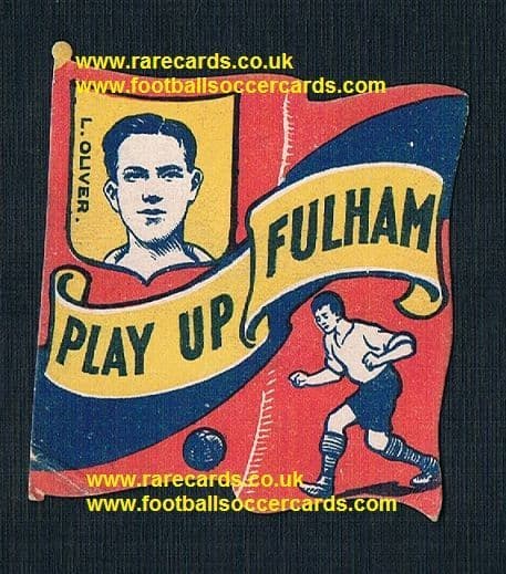 1926 Len Oliver Fulham England flag-card Boys Magazine