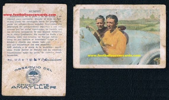 1926 not later than 27 Jimmy Murphy rookie card Indy500 winner AAA National US Champion x 2 Amatller